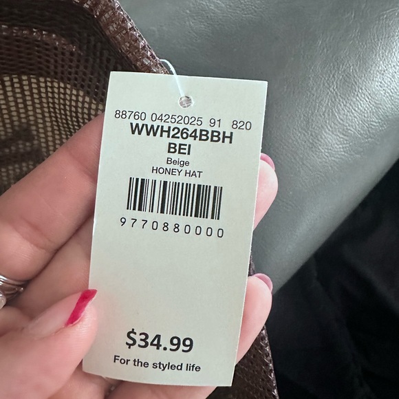 Buckle Cream and Brown Embroidered “Honey” Hat - Picture 5 of 5